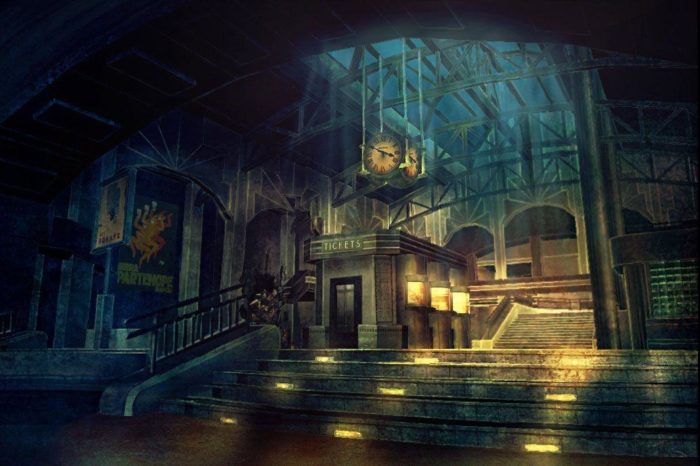 Концепт-арт подводного города Восторг в игре Bioshock