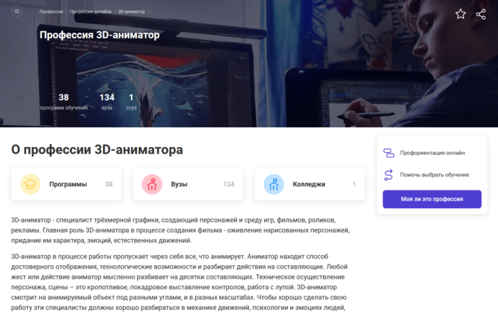 ВУЗы и программы обучения для 3D-аниматоров